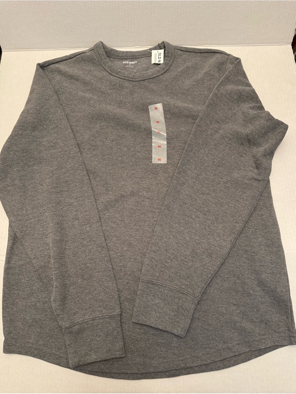 Old Navy Men's Long Sleeve Crewneck Shirt - Charcoal Gray